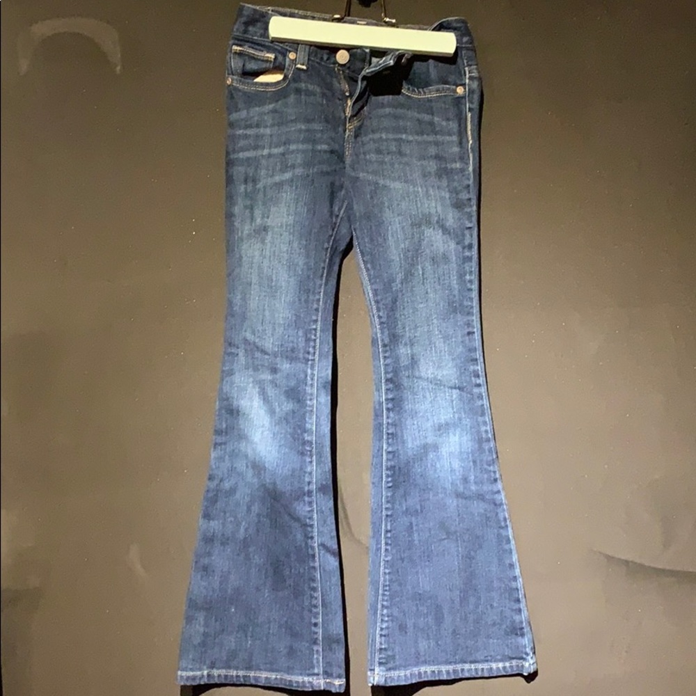 Kids Navy Boot Cut Jeans